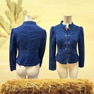 Cidra, Woman, Jeans jacket, Blue, Size 4,Buttons, Brooch, Long Sleeve,Pockets.!
